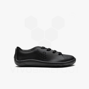 Vivobarefoot Addis School Juniors シューズ キッズ 黒 | JP380WH