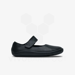 Vivobarefoot Addis Wyn Juniors シューズ キッズ 黒曜石 | JP382UK