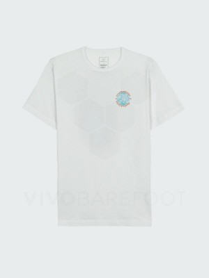 Vivobarefoot Finisterre Tシャツ メンズ 白 | JP154OB