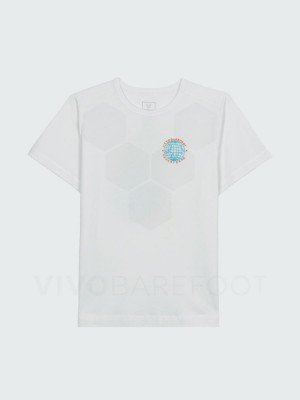 Vivobarefoot Finisterre 運動 Tシャツ メンズ 白 | JP155NN