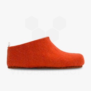 Vivobarefoot MIM Felt スリッパ レディース オレンジ | JP341JE