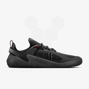 Vivobarefoot Motus Strength JJF ロード ランニングシューズ メンズ 黒曜石 暗グレー | JP061DO