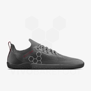 Vivobarefoot PREORDER 'PRIMUS LITE KNIT JJF' ロード ランニングシューズ レディース 黒曜石 暗グレー | JP229RX