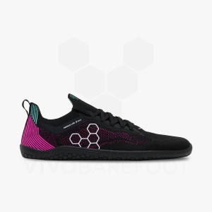 Vivobarefoot Primus Lite Knit トレーニングシューズ メンズ 黒曜石 ピンク | JP102OB