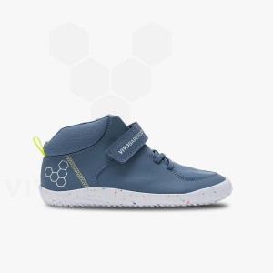 Vivobarefoot Primus Ludo Hi Juniors シューズ キッズ インディゴブルー | JP413PV