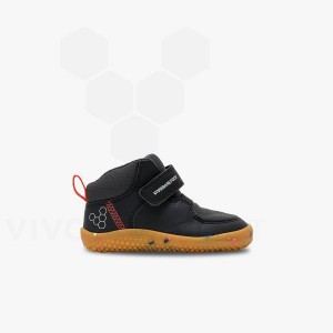 Vivobarefoot Primus Ludo Hi 幼児 シューズ キッズ 黒曜石 | JP406WH