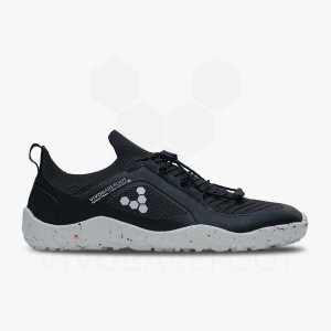 Vivobarefoot Primus トレイル Knit FG ハイキングシューズ メンズ 黒曜石 白 | JP007FU