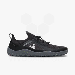 Vivobarefoot Primus トレイル Knit FG ハイキングシューズ メンズ 黒曜石 グレー | JP008EI