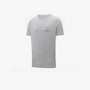 Vivobarefoot Rapanui Naturally Coloured T-shirt Tシャツ メンズ グレー | JP161HT