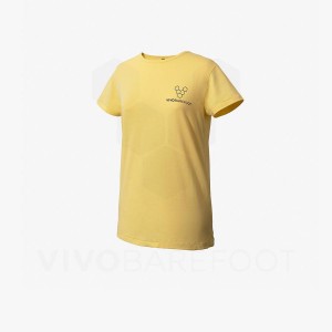 Vivobarefoot Rapanui 運動 Tシャツ メンズ 黄色 | JP166CP